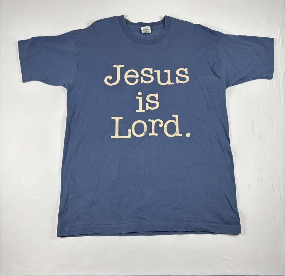Vintage 90s Fruit of the Loom Jesus Is Lord Duh Single Stitch Christian T-Shirt